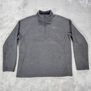 The North Face Pullover Mens‎ Large Gordan Lyons Pullover Gray 1/4 Zip Fleece